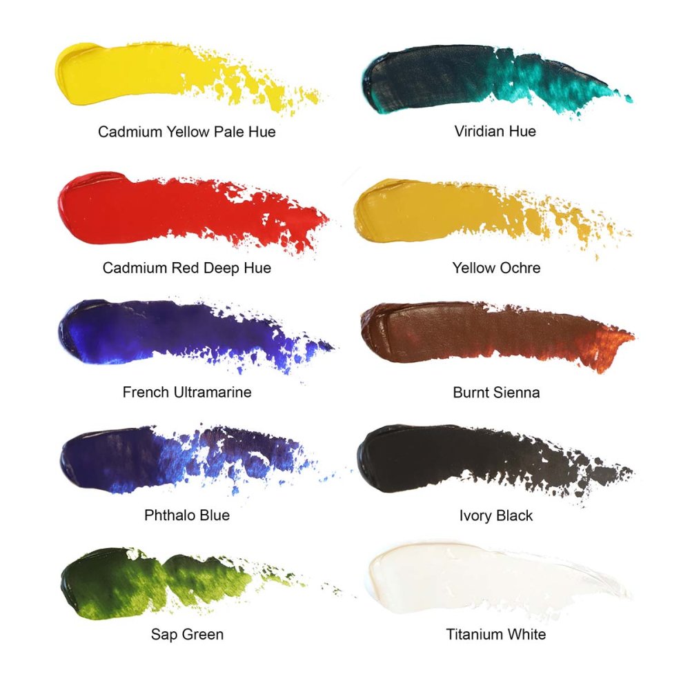 Winton Oil Paint Starter Set Colour Range