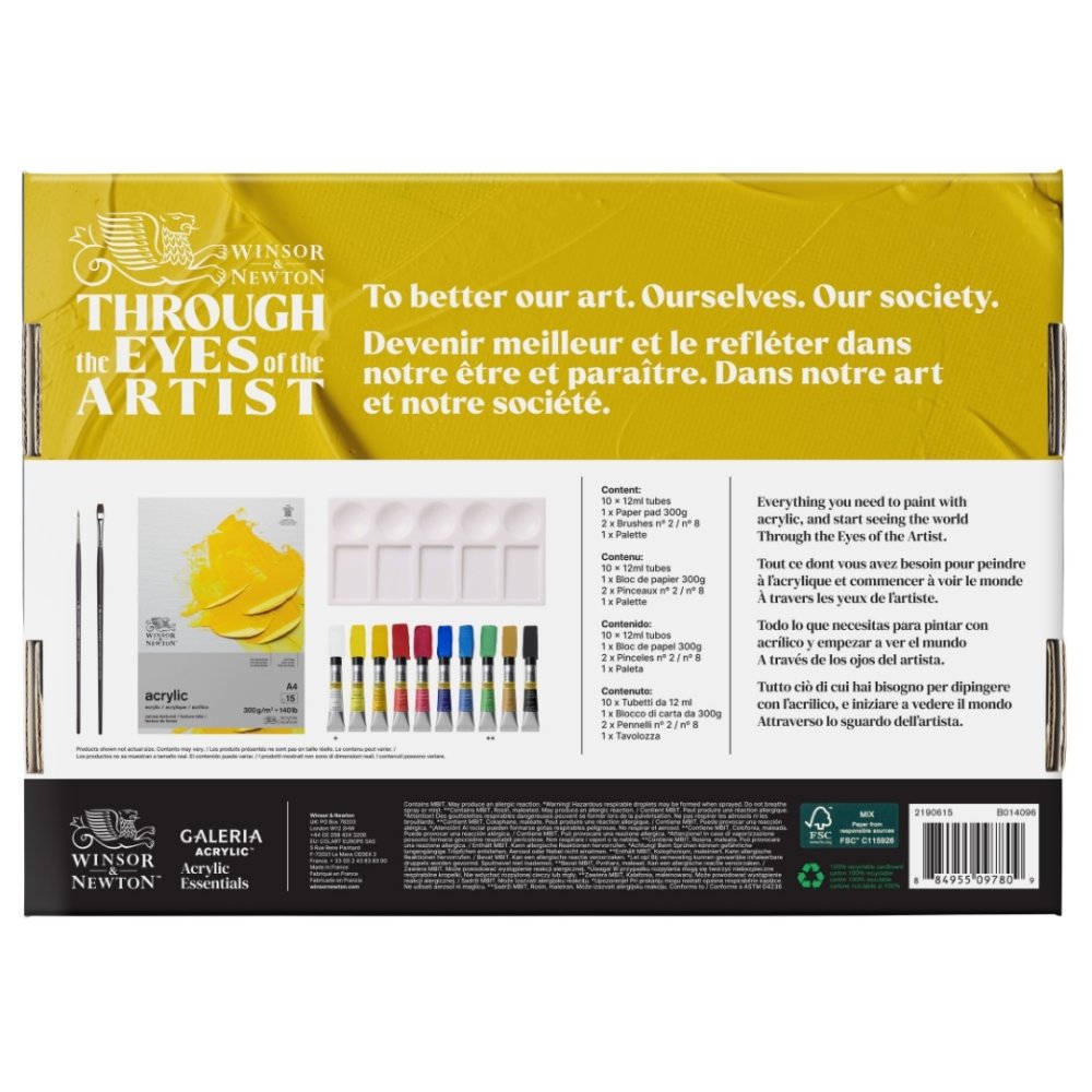 Winsor & Newton Galeria Acrylic Essentials 14 Piece Set