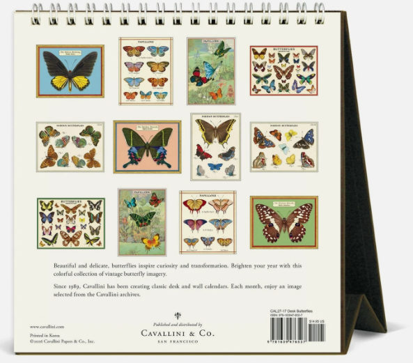 Butterflies Desk Calendar 2027