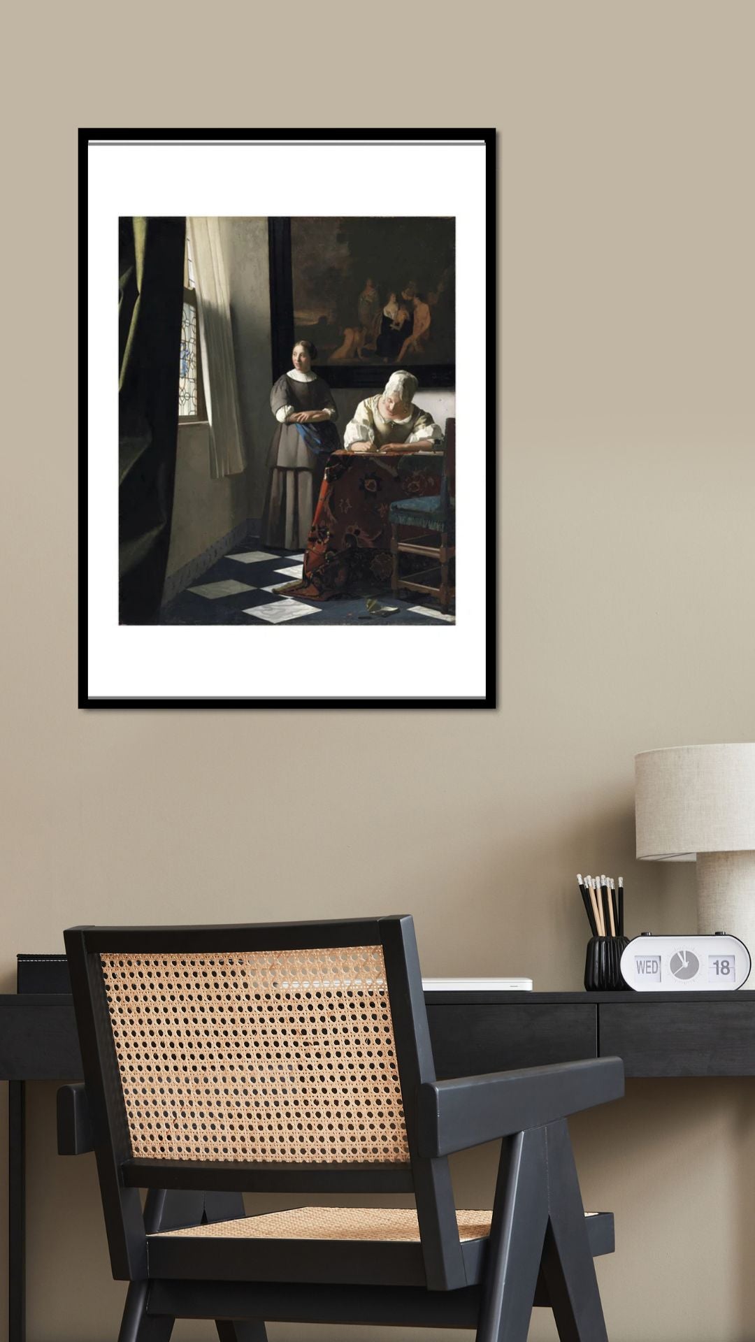 Woman Writing a Letter Canvas Print