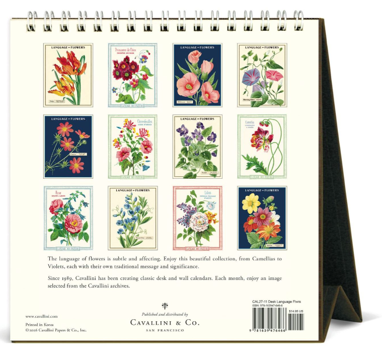 Language of Flowers Desk Calendar 2027