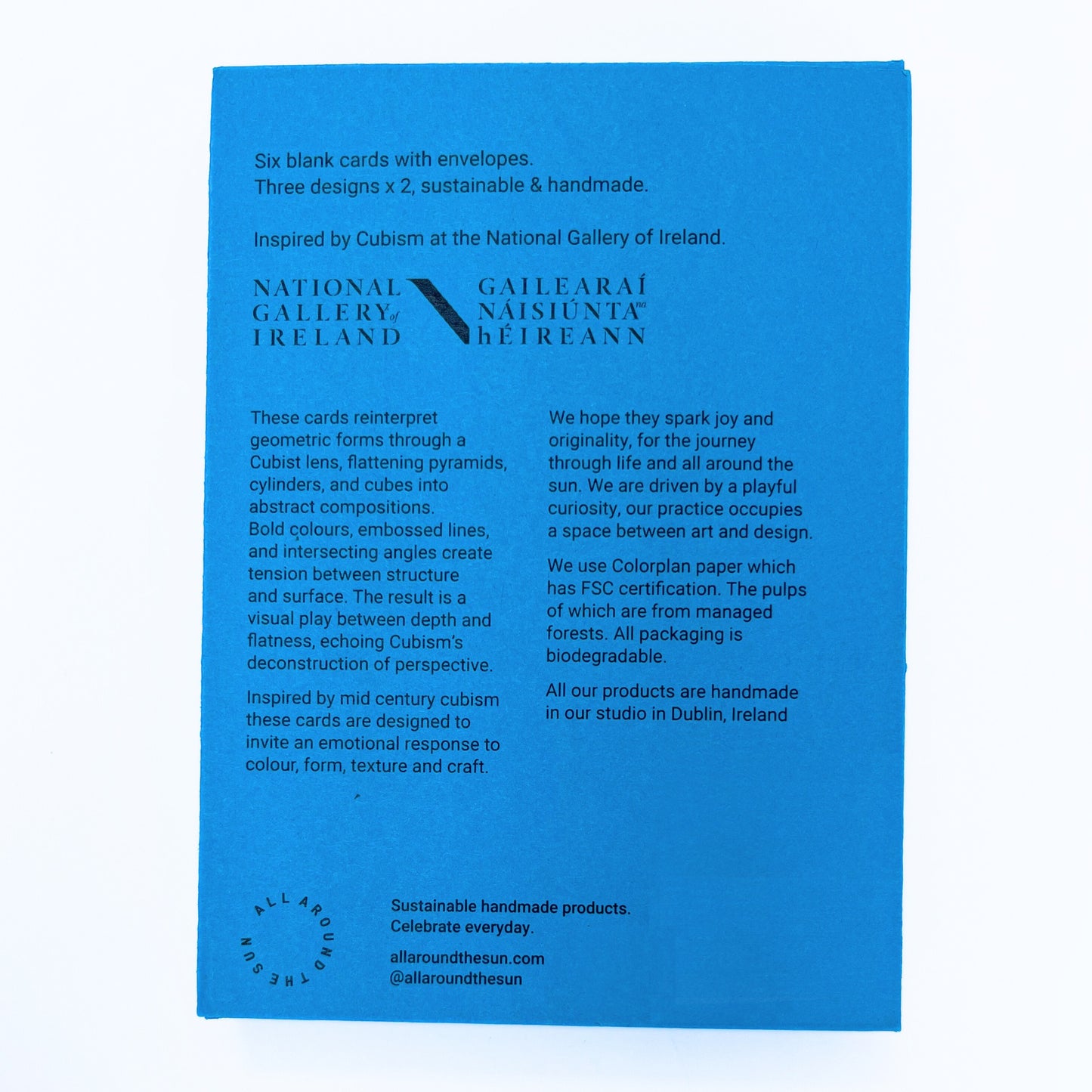 All Around The Sun Cubist Collection Cards Reverse of Box