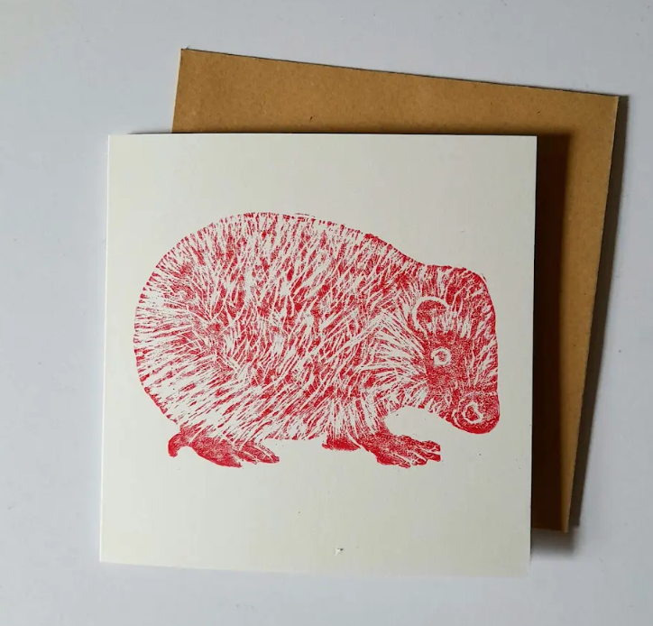 Hedgehog Greeting Card - Adelle Hickey