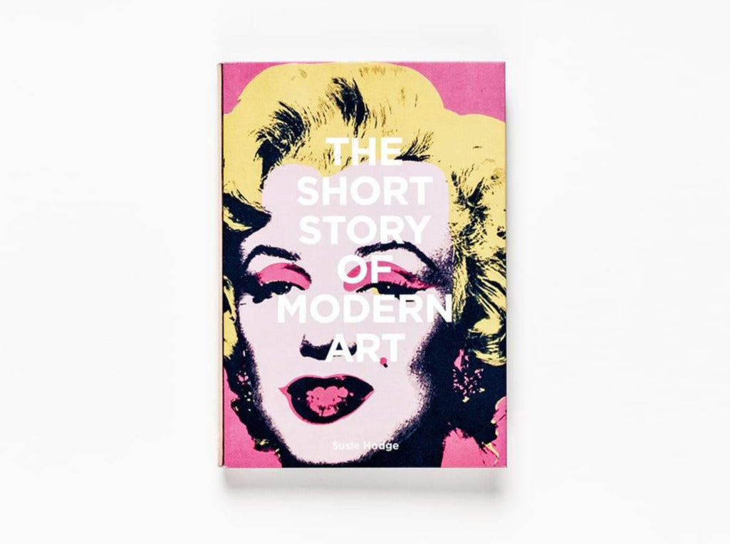 A pop art portrait of a blonde woman, Marilyn Monroe, in bring pink and yellow, with the title overtop in large white capital letters down the centre.