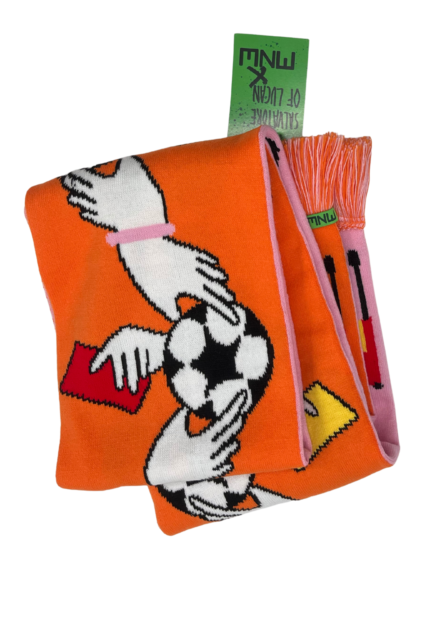 Handball Claddagh Scarf Orange and Pink