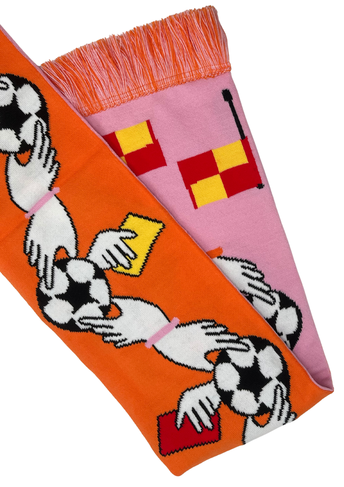 Handball Claddagh Scarf Orange and Pink