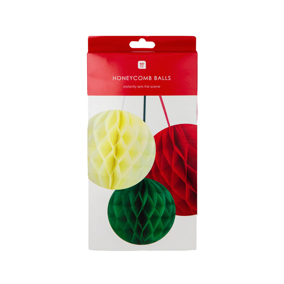 Christmas Paper Honeycomb Decorations - 3 Pack