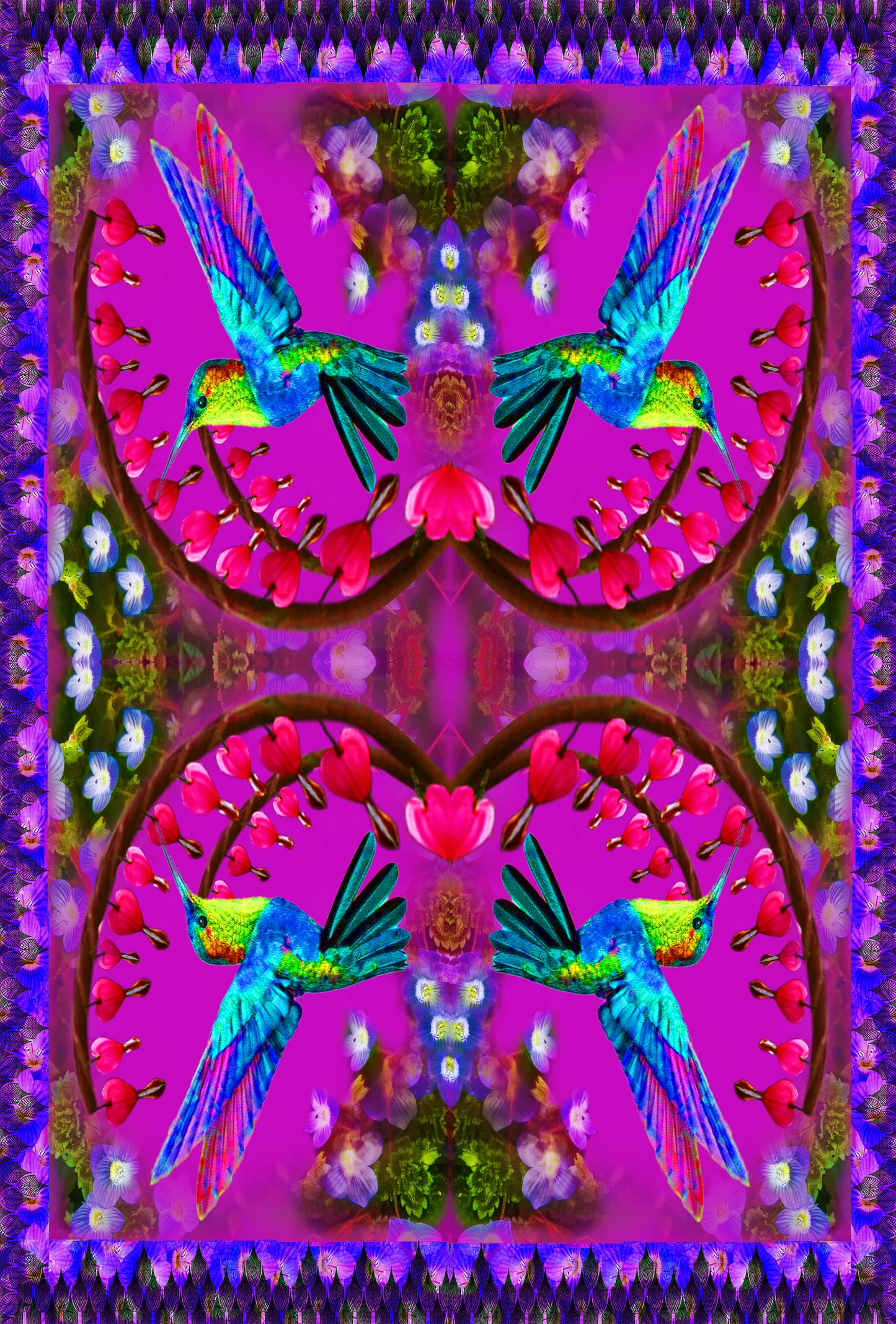 Bleeding Heart Scarf 54 x 54