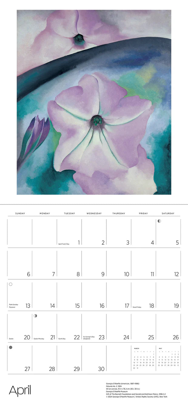 Georgia O'Keeffe 2025 Wall Calendar