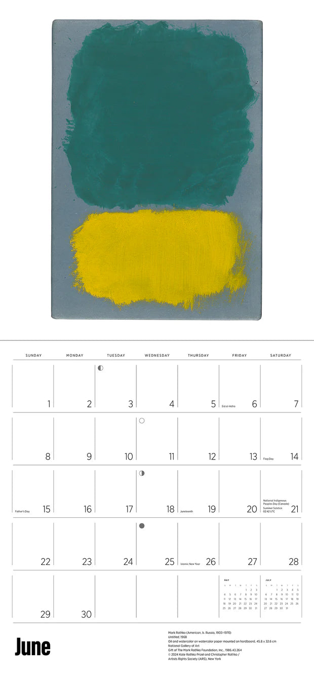 Rothko 2025 Wall Calendar