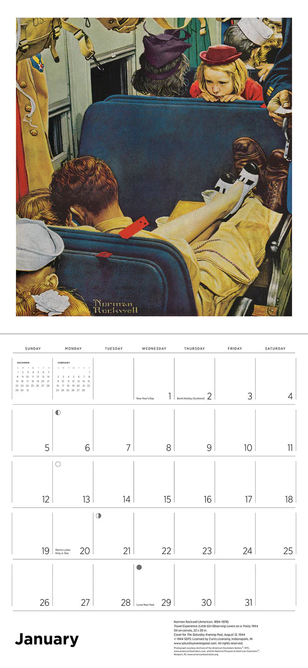 Norman Rockwell: The Saturday Evening Post 2025 Wall Calendar