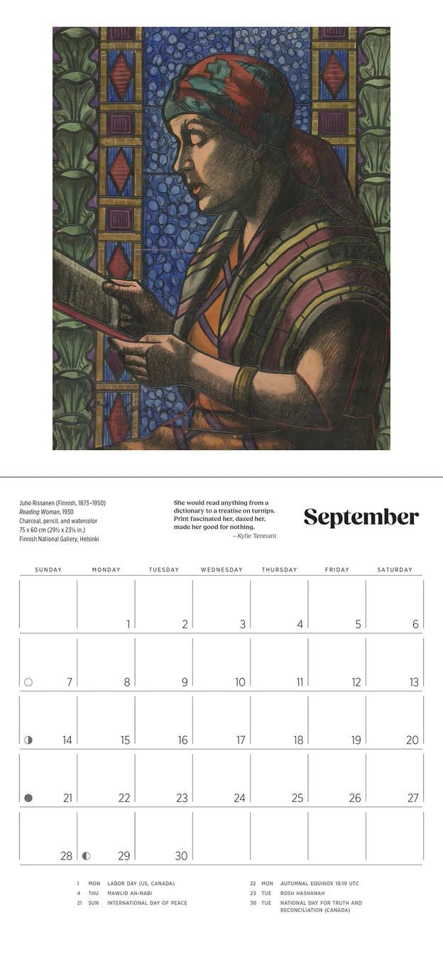 The Reading Woman 2025 Mini Wall Calendar