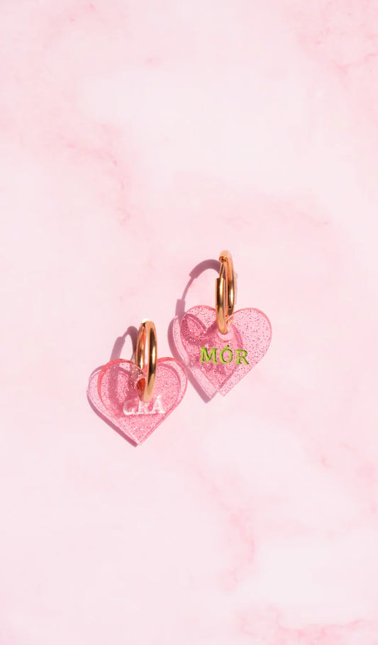 Grá Mór Heart Hoop Earrings