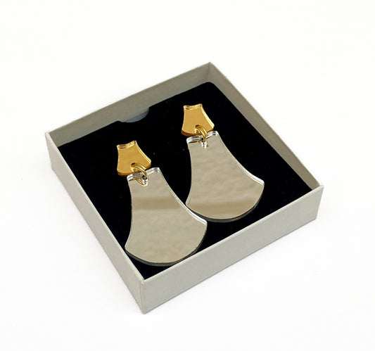Eve Ray Turning Heads Gold & Silver Earrings