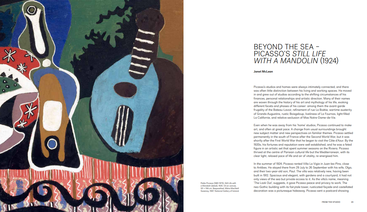 Open page from Picasso From the Studio Catalogue