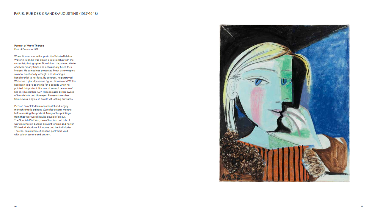 Open page from Picasso From the Studio Catalogue