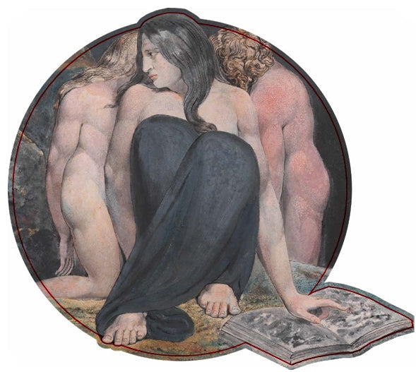 Design View of cork-backed coaster depicting 'The Night of Enitharmon's Joy (Formerly Hecate)' by William Blake