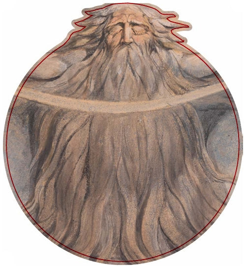 Design View of cork-backed coaster depicting 'The House of Death' by William Blake