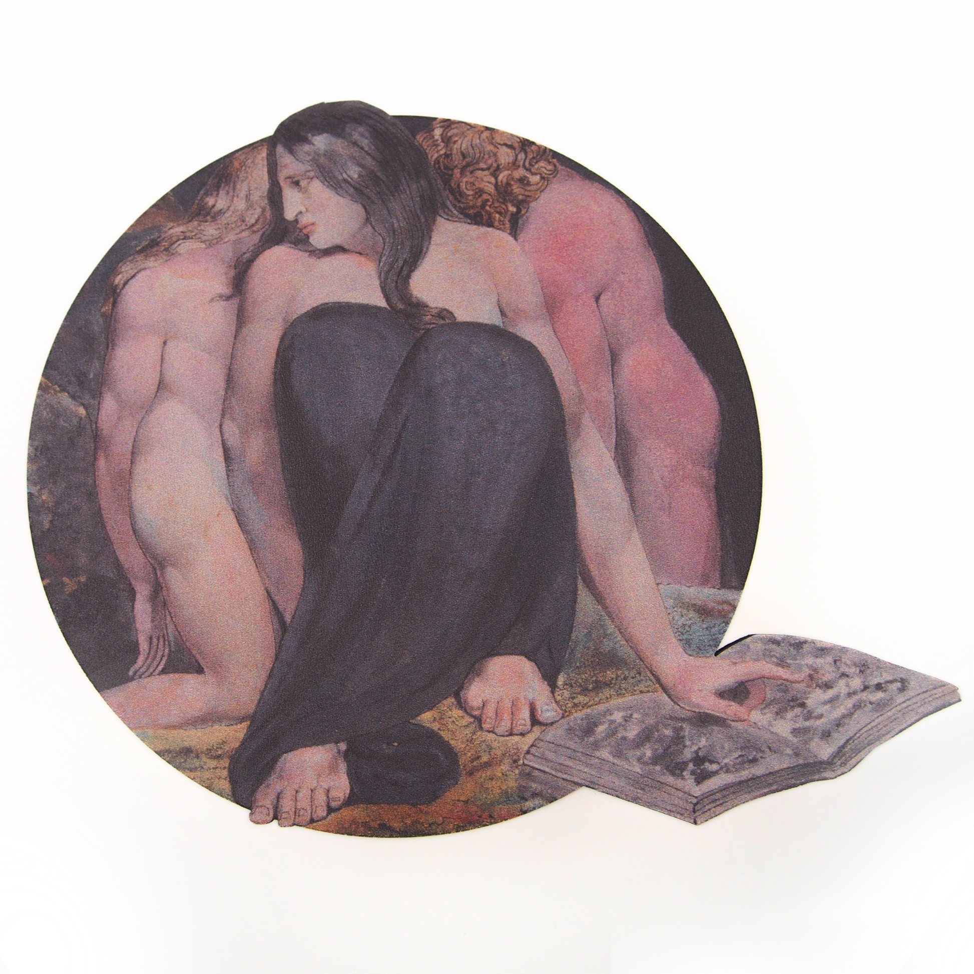 Front View of cork-backed coaster depicting 'The Night of Enitharmon's Joy (Formerly Hecate)' by William Blake
