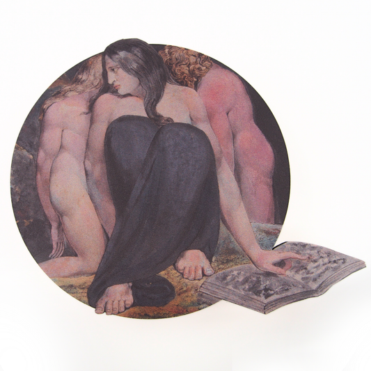Front View of cork-backed coaster depicting 'The Night of Enitharmon's Joy (Formerly Hecate)' by William Blake