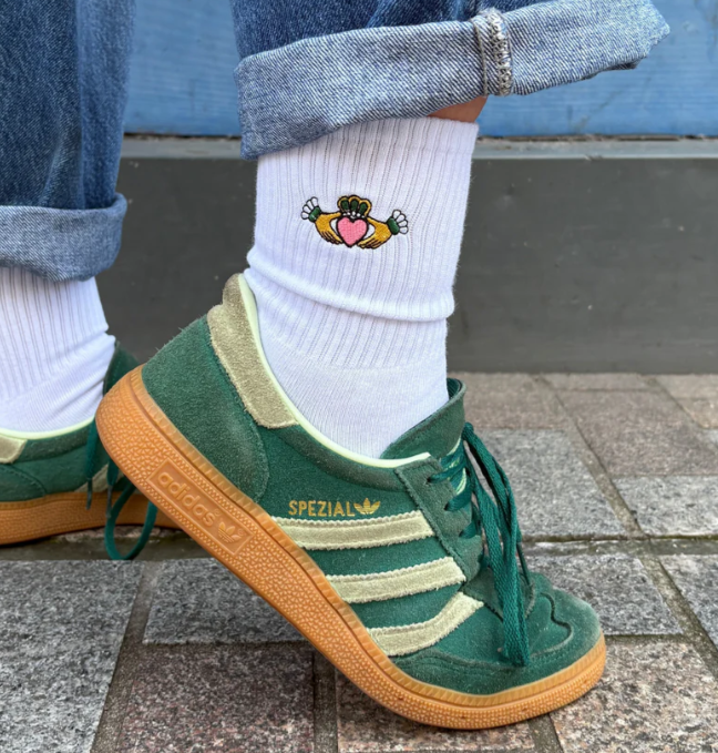 White Claddagh Socks | Born & Bred