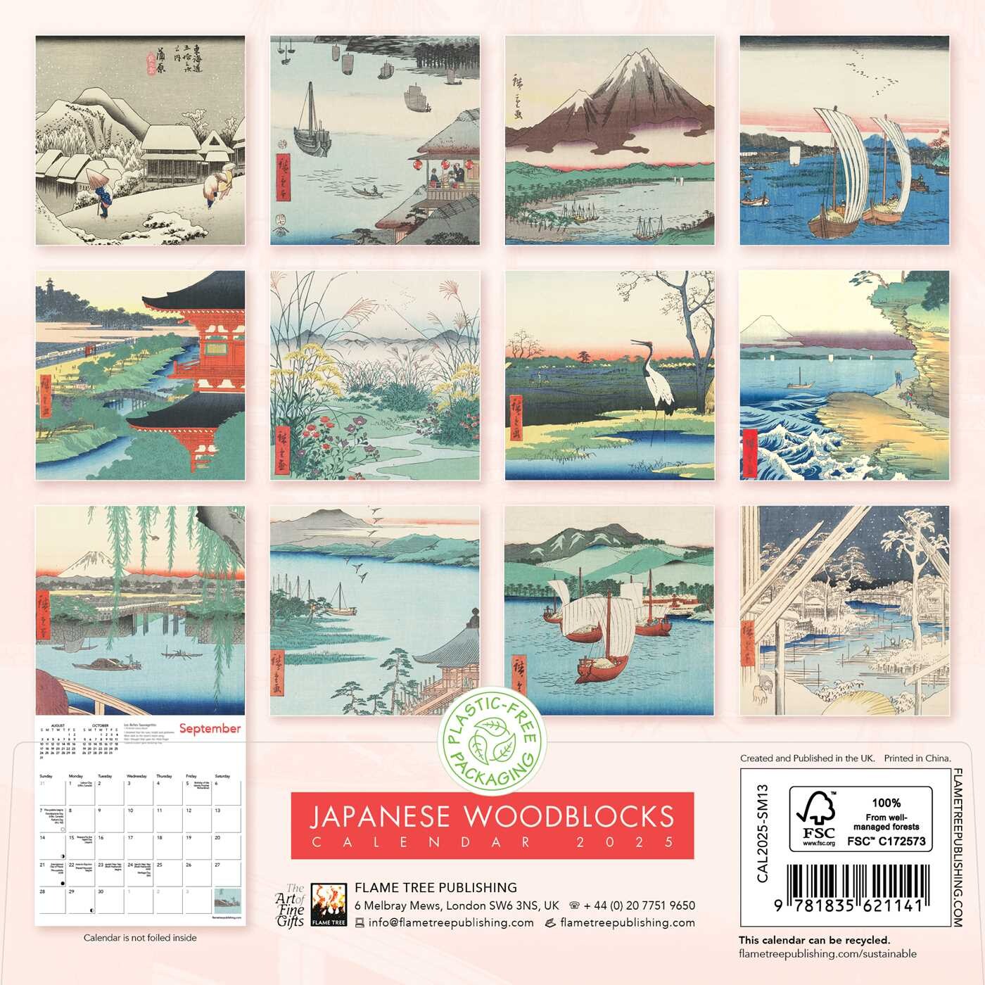 Japanese Woodblocks Calendar 2025