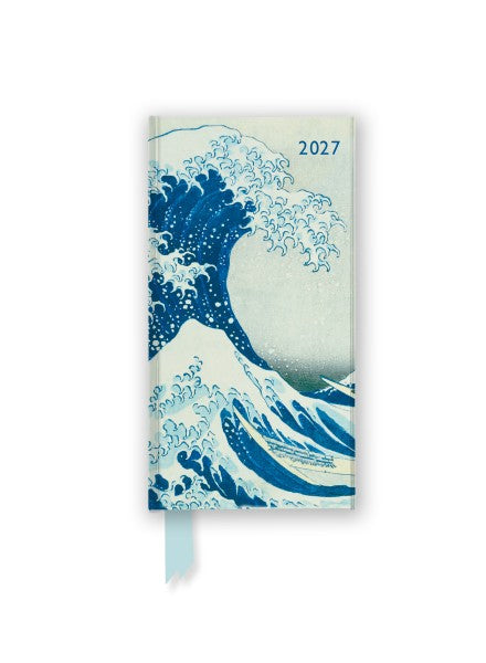 Calendar with wave design and '2027' text on a white background