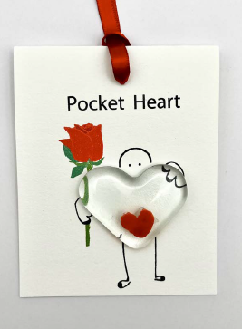 Pocket Heart - Man & Red Rose