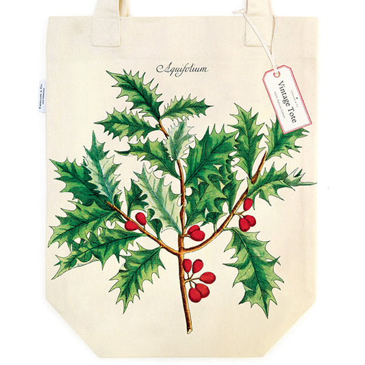 Christmas Holly Tote Bag