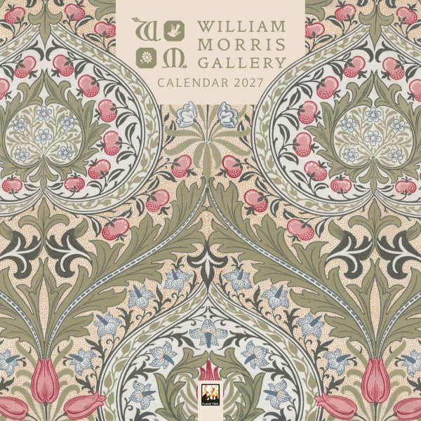 William Morris Gallery calendar cover with intricate floral pattern