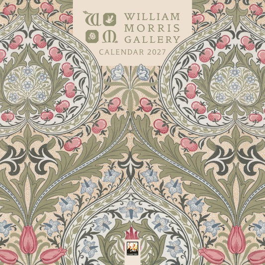 William Morris Gallery calendar cover with intricate floral pattern