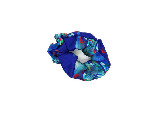 Blue Hummingbird Scrunchie