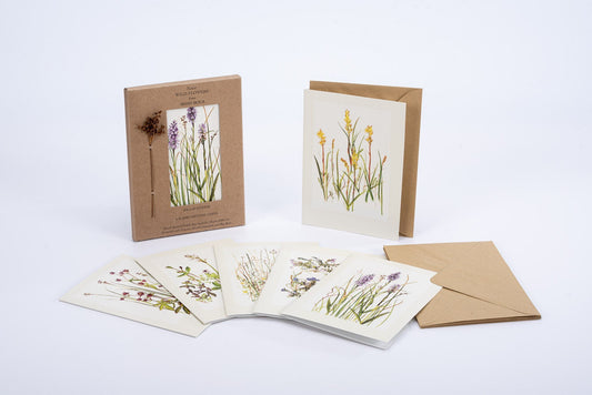 Native Irish Bog Flowers Greeting Cards