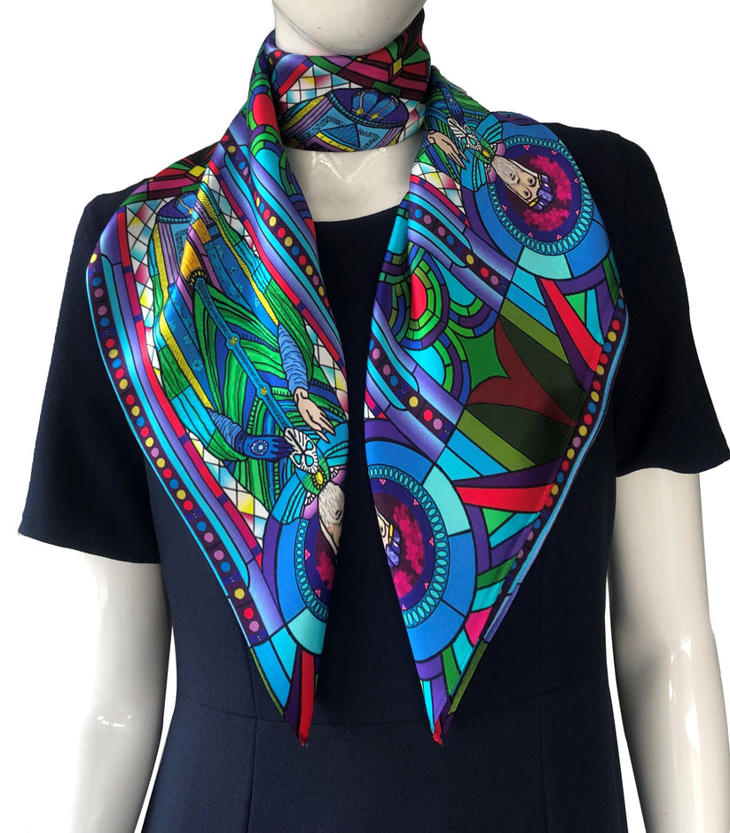 St. Patrick Square Scarf Multi 90 cm x 90 cm