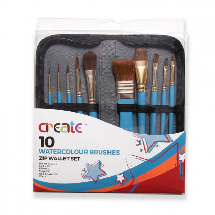 Create - Watercolor 10 Brush Wallet